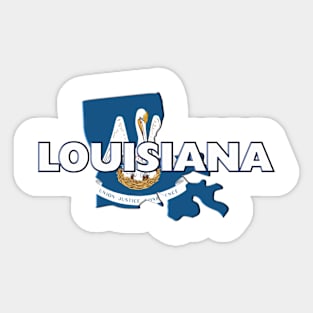 Louisiana Colored State Sticker